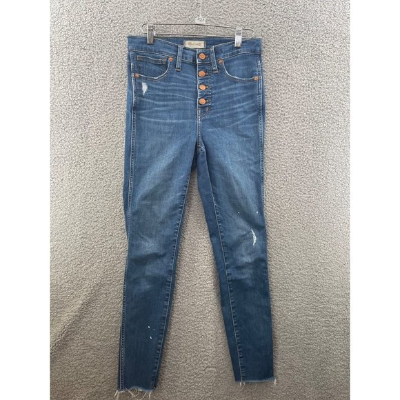 Madewell Pants - Madewell 10" High Rise Skinny Jean Button Fly Size 27